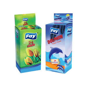 Fay Dolphin Pocket Tissues – 1 x 24 Pack